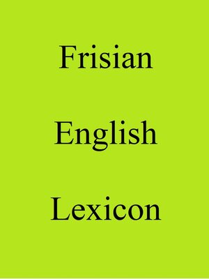 cover image of Frisian English Lexicon